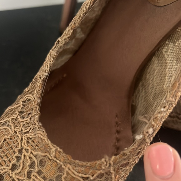 Dolce & Gabbana Copper floral Iace platform satin heels - Picture 11 of 11